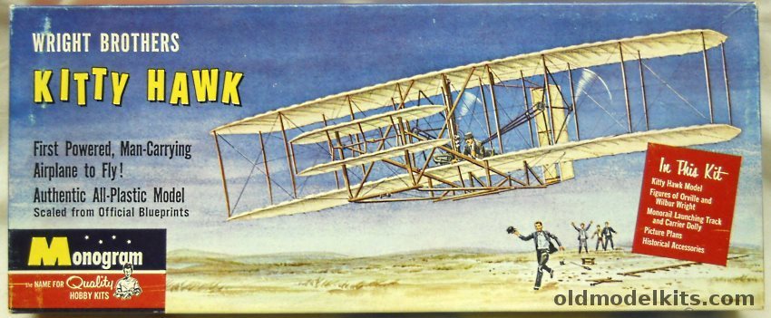 Monogram 1/40 Wright Brothers Kitty Hawk - Four Star Issue, PA30-98 plastic model kit